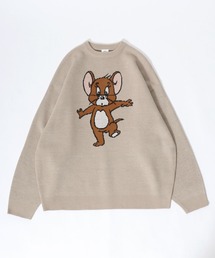 WARNER TOM&FERRY(トムとジェリー)キャラクタージャガード編みニットセータープルオーバー レディース