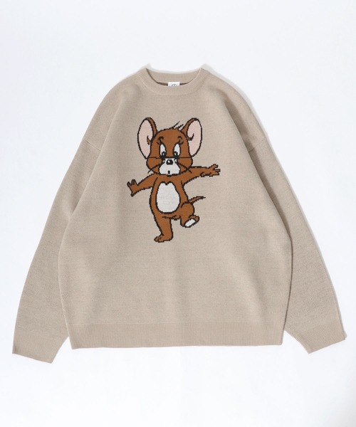 Tom&Jerry(トムアンドジェリー)の「WARNER TOM&FERRY(トムとジェリー)キャラクタージャガード編みニットセータープルオーバー レディース(ニット/セーター・レディース・ライトベージュ/ブルー/ベージュ/ピンク/グリーン/ワイン/ブラック/マスタード・M/L)」の20枚目の写真