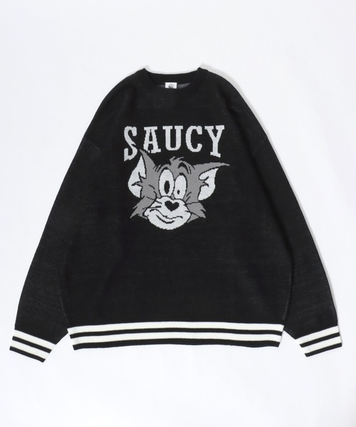 Tom&Jerry(トムアンドジェリー)の「WARNER TOM&FERRY(トムとジェリー)キャラクタージャガード編みニットセータープルオーバー レディース(ニット/セーター・レディース・ライトベージュ/ブルー/ベージュ/ピンク/グリーン/ワイン/ブラック/マスタード・M/L)」の17枚目の写真