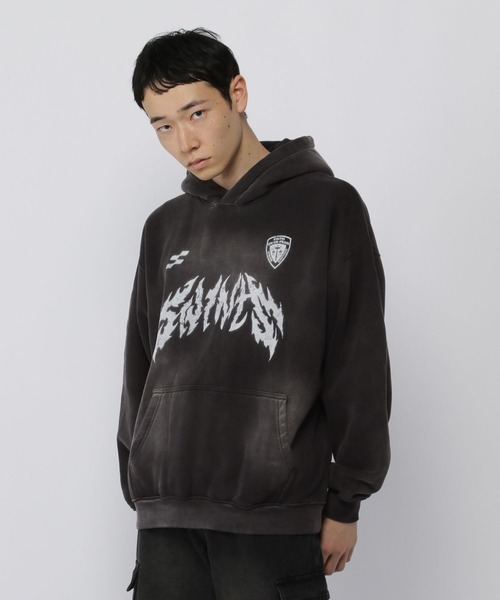 【セール】【UNISEX】SAINTPAIN／メタルSPRAYフード（裏起毛）（パーカー）｜SAINTPAIN（セイントペイン） 8,187円
