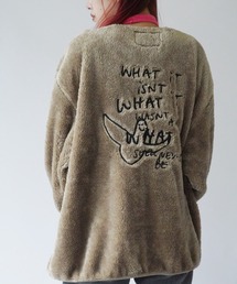 （What it isNt）ART BY MARKGONZALES | 【 （What it isNt）ART BY MARKGONZALES / (ワットイットイズント) アートバイ マークゴンザレス 】 シャギーボア ノーカラー BIG ZIP カーデ(その他アウター)