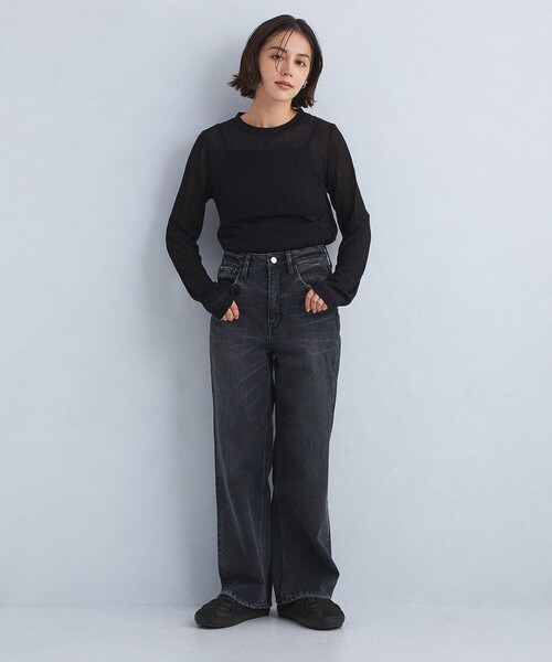 green label relaxing(グリーンレーベルリラクシング)の「【WEB限定】ウォーム パデッド モックシューズ -撥水-(その他シューズ・レディース・ブラック・S/XL/L/M)」の3枚目の写真