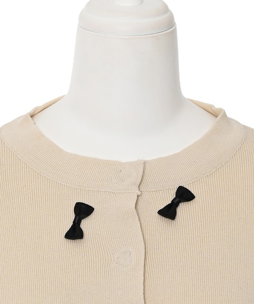 Narcissus（ナルシス）の「【Narcissus】リボンカーディガン（カーディガン/ボレロ・レディース・ベージュ/ブラック・FREE）」の14枚目の写真