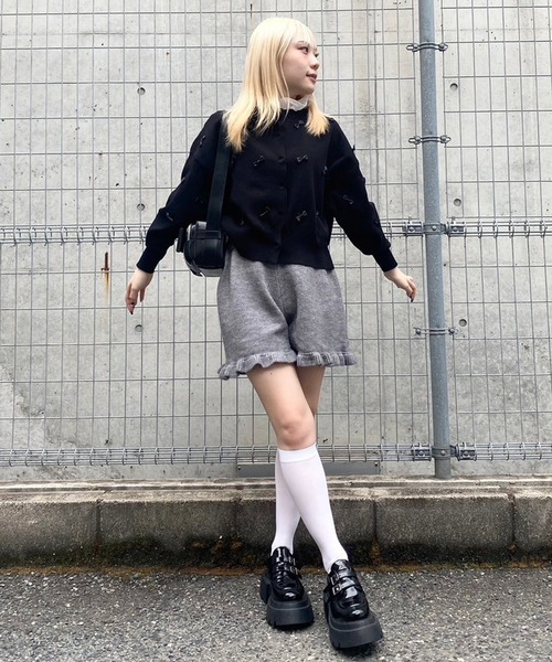 Narcissus（ナルシス）の「【Narcissus】リボンカーディガン（カーディガン/ボレロ・レディース・ベージュ/ブラック・FREE）」の8枚目の写真