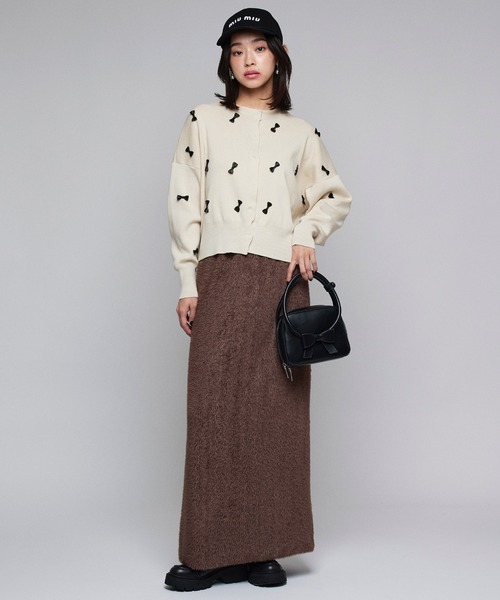 Narcissus（ナルシス）の「【Narcissus】リボンカーディガン（カーディガン/ボレロ・レディース・ベージュ/ブラック・FREE）」の20枚目の写真