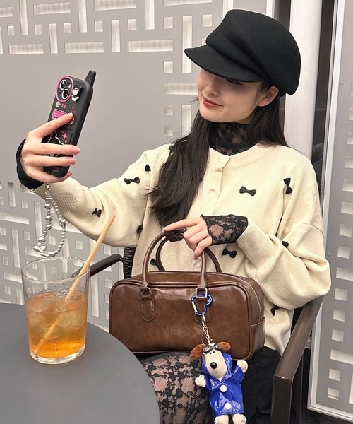 Narcissus（ナルシス）の「【Narcissus】リボンカーディガン（カーディガン/ボレロ・レディース・ベージュ/ブラック・FREE）」の18枚目の写真