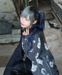 Amilige バイカラーCATプリントシャツ バイカラーCATプリントシャツ– A AM STUDIO