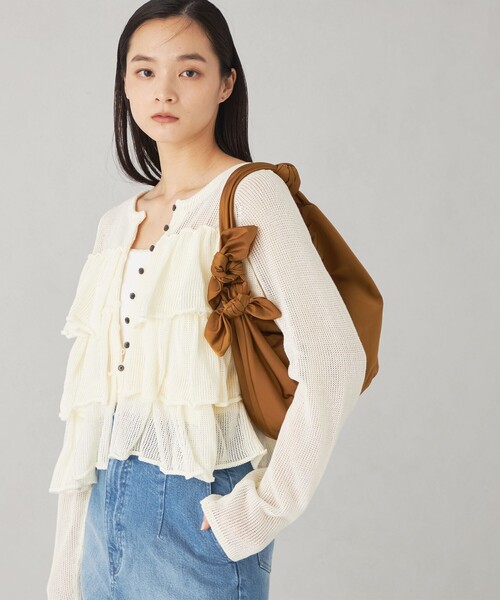 EMMEL REFINES（エメルリファインズ）の「＜EMMEL REFINES＞EM Wリボン ショルダーバッグ（ショルダーバッグ・レディース・ブラウン/ライトブルー/ブラック/ライム・FREE）」の7枚目の写真