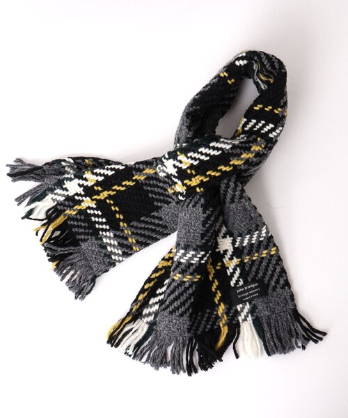 John branigan（ジョンブラニガン）の「【John Branigan/ジョン・ブラニガン】別注ニットクロスマフラー 24（マフラー・メンズ・グレー系その他/ブラウン系その他/ベージュ系その他/ブルー系その他/パープル系その他/レッド系その他/ホワイト系その他2/ホワイト系その他4/ブルー系その他3/ブルー系その他6・FREE）」の4枚目の写真