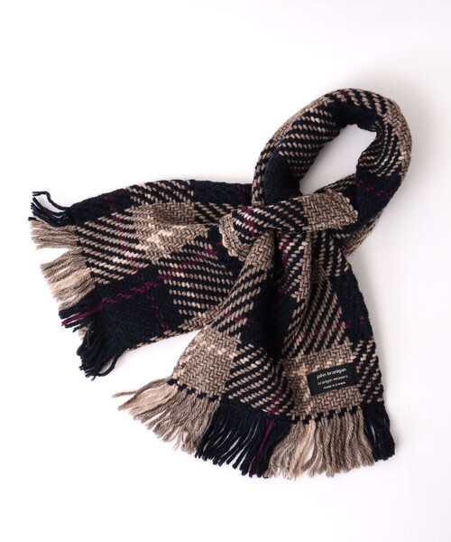 John branigan（ジョンブラニガン）の「【John Branigan/ジョン・ブラニガン】別注ニットクロスマフラー 24（マフラー・メンズ・グレー系その他/ブラウン系その他/ベージュ系その他/ブルー系その他/パープル系その他/レッド系その他/ホワイト系その他2/ホワイト系その他4/ブルー系その他3/ブルー系その他6・FREE）」の5枚目の写真