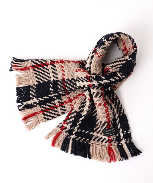 John branigan（ジョンブラニガン）の「【John Branigan/ジョン・ブラニガン】別注ニットクロスマフラー 24（マフラー・メンズ・グレー系その他/ブラウン系その他/ベージュ系その他/ブルー系その他/パープル系その他/レッド系その他/ホワイト系その他2/ホワイト系その他4/ブルー系その他3/ブルー系その他6・FREE）」の6枚目の写真