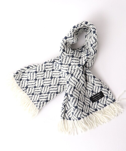 John branigan（ジョンブラニガン）の「【John Branigan/ジョン・ブラニガン】別注ニットクロスマフラー 24（マフラー・メンズ・グレー系その他/ブラウン系その他/ベージュ系その他/ブルー系その他/パープル系その他/レッド系その他/ホワイト系その他2/ホワイト系その他4/ブルー系その他3/ブルー系その他6・FREE）」の3枚目の写真