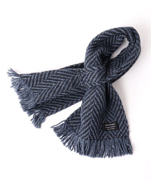 John branigan（ジョンブラニガン）の「【John Branigan/ジョン・ブラニガン】別注ニットクロスマフラー 24（マフラー・メンズ・グレー系その他/ブラウン系その他/ベージュ系その他/ブルー系その他/パープル系その他/レッド系その他/ホワイト系その他2/ホワイト系その他4/ブルー系その他3/ブルー系その他6・FREE）」の8枚目の写真