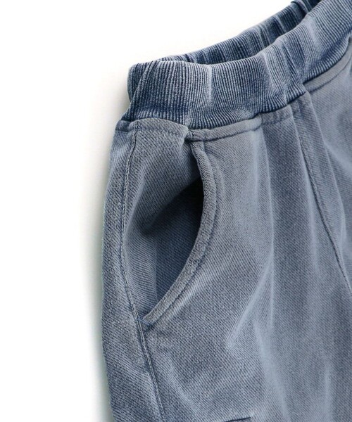 BRANSHES（ブランシェス）の「【あったか】裏起毛やわらかカーゴパンツ（カーゴパンツ・キッズ・ブルー/グレー・100/130/110/120/140/150/80/90）」の5枚目の写真