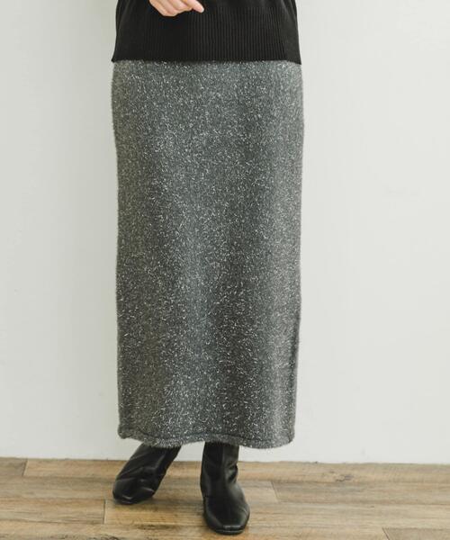 ITEMS URBANRESEARCH（アイテムズ アーバンリサーチ）の「ラメシャギーニットスカート（スカート・レディース・グレー/ブラック・FREE）」の20枚目の写真