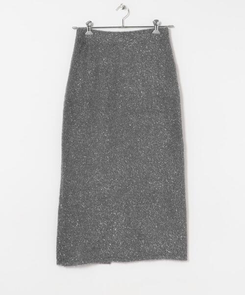 ITEMS URBANRESEARCH（アイテムズ アーバンリサーチ）の「ラメシャギーニットスカート（スカート・レディース・グレー/ブラック・FREE）」の7枚目の写真