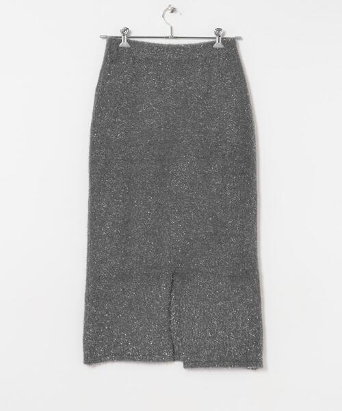 ITEMS URBANRESEARCH（アイテムズ アーバンリサーチ）の「ラメシャギーニットスカート（スカート・レディース・グレー/ブラック・FREE）」の9枚目の写真