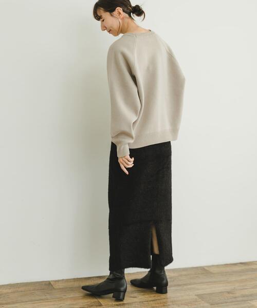 ITEMS URBANRESEARCH（アイテムズ アーバンリサーチ）の「ラメシャギーニットスカート（スカート・レディース・グレー/ブラック・FREE）」の15枚目の写真