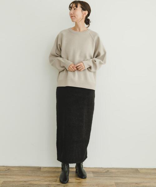 ITEMS URBANRESEARCH（アイテムズ アーバンリサーチ）の「ラメシャギーニットスカート（スカート・レディース・グレー/ブラック・FREE）」の16枚目の写真