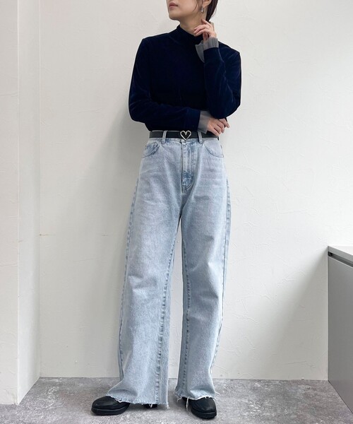 fredy emue(フレディエミュ)の「フロッキー袖チュールタートルネック(その他トップス・レディース・チャコールグレー/ブラック/ネイビー/オフホワイト・38)」の21枚目の写真