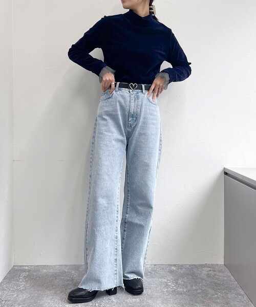 fredy emue(フレディエミュ)の「フロッキー袖チュールタートルネック(その他トップス・レディース・チャコールグレー/ブラック/ネイビー/オフホワイト・38)」の22枚目の写真