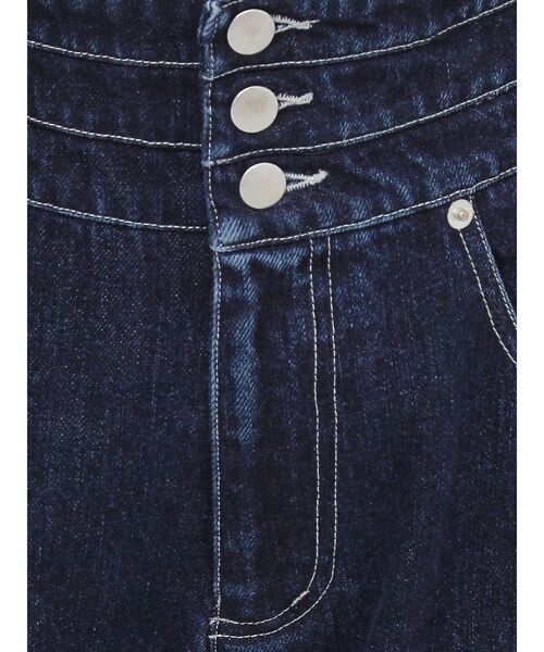 RESEXXY（リゼクシー）の「3連ボタンハイウエストデニムパンツ（デニムパンツ・レディース・インディゴブルー/ブラック・MEDIUM/SMALL）」の19枚目の写真