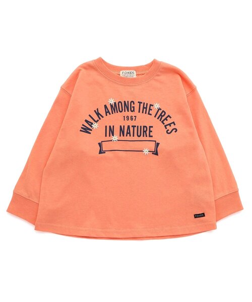 F.O.KIDS(エフオーキッズ)の「【ジュニア対応】カラバリグラフィックロンT(Tシャツ/カットソー・キッズ・ブルー/チャコール/グリーン/グレー/オフホワイト/ピンク・80/90/100/110/120/130/140/150)」の6枚目の写真