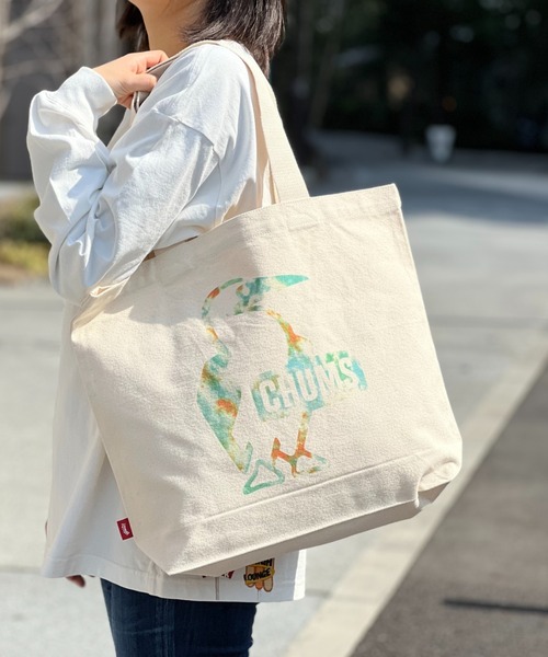 CHUMS（チャムス）の「【CHUMS】Booby Canvas Tote（トートバッグ・メンズ・ホワイト×ブラック/レッド/ブラック×ホワイト/その他1・FREE）」の4枚目の写真