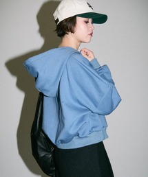 Clum（クルム）の「double zipup short hoodie / ダブルジップアップショート丈パーカー（パーカー）」