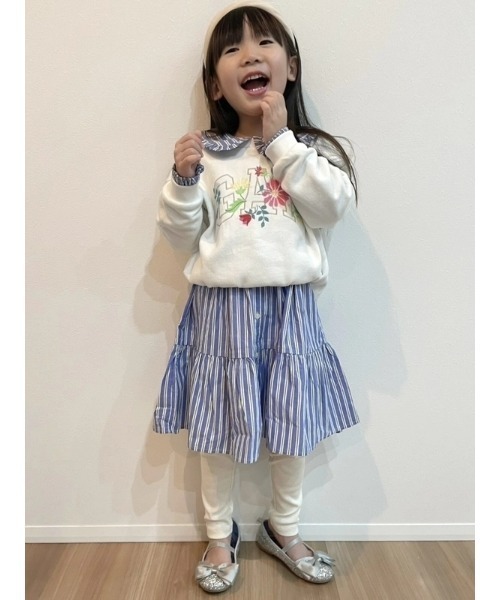 GAP（ギャップ）の「ティアード シャツワンピース（ワンピース・キッズ・ブルー・100cm/80ｃｍ/95cm/105cm/70cm/90cm/110cm）」の4枚目の写真