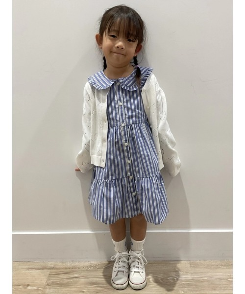 GAP（ギャップ）の「ティアード シャツワンピース（ワンピース・キッズ・ブルー・100cm/80ｃｍ/95cm/105cm/70cm/90cm/110cm）」の3枚目の写真