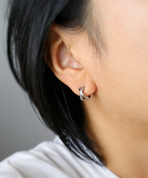 クロスフープピアス クロスフープピアス