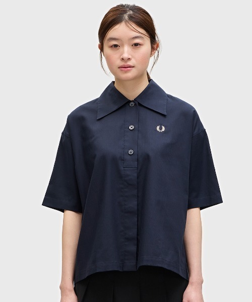 セール】Placket Detail Shirt／ビッグカラーシャツ（シャツ