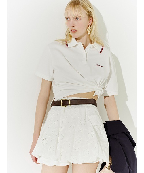 LILY BROWN(リリーブラウン)の「ポロシャツ(ポロシャツ・レディース・ブラック/ホワイト/グリーン・FREE)」の8枚目の写真