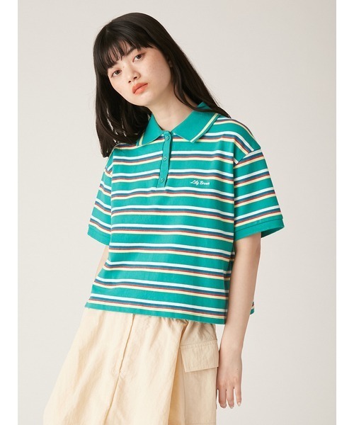 LILY BROWN(リリーブラウン)の「ポロシャツ(ポロシャツ・レディース・ブラック/ホワイト/グリーン・FREE)」の9枚目の写真