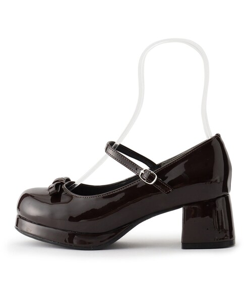 cs T&P（シーエスティーアンドピー）の「リボン付きラウンドストラップパンプス（パンプス・レディース・ブラック系1/アイボリー系1/ワイン系3/ダークブラウン系1・LL/L/M/S）」の15枚目の写真