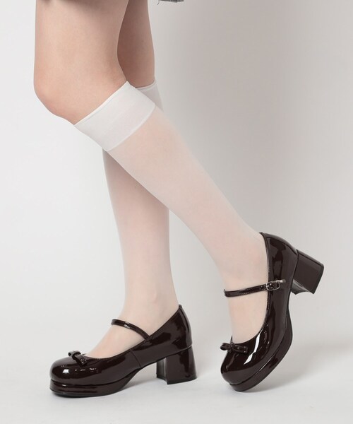 cs T&P（シーエスティーアンドピー）の「リボン付きラウンドストラップパンプス（パンプス・レディース・ブラック系1/アイボリー系1/ワイン系3/ダークブラウン系1・LL/L/M/S）」の10枚目の写真