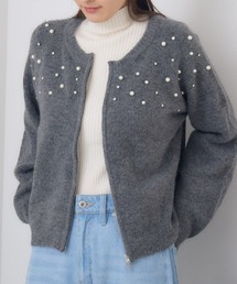 ビジューZIPカーデ