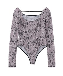 JOHN LAWRENCE SULLIVAN | ALL OVER PRINT FLONT STRAP BODY SUIT TOP(Tシャツ/カットソー)