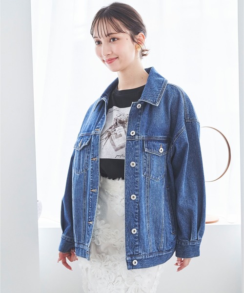 31 Sons de mode（トランテアン　ソン　ドゥ　モード）の「ルーズＧジャン（デニムジャケット・レディース・ブルー/インディゴブルー・フリー）」の3枚目の写真