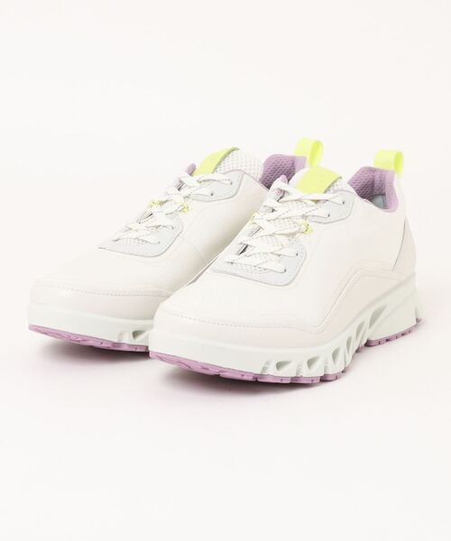 ECCO(エコー)の「ECCO マルチベント 本革 レディース GORETEX 防水 アウトドアスニーカー(スニーカー・レディース・ホワイト×パープル/ホワイト・39/38/37/36/40)」の2枚目の写真