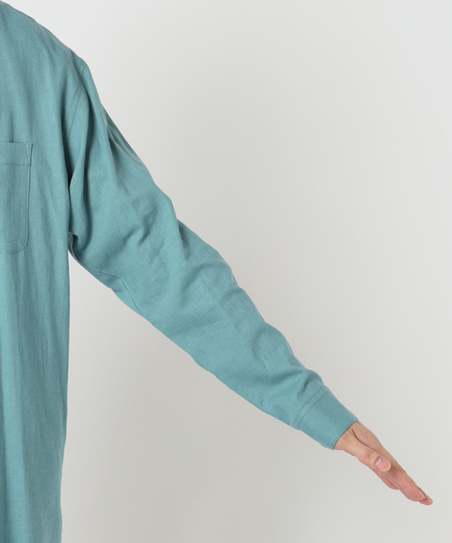 B.C STOCK（ベーセーストック）の「【European Flax / ヨーロピアンフラックス】リネンレーヨン フレンチフロントシャツ（シャツ/ブラウス・メンズ・ホワイト/ブラウン/ネイビー/ライトブルー・LARGE/MEDIUM）」の18枚目の写真