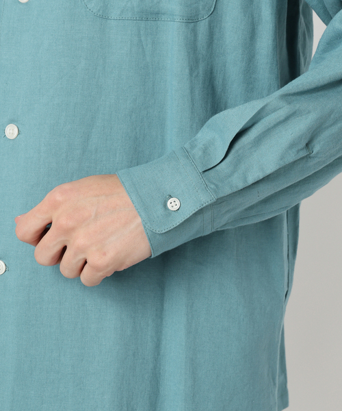 B.C STOCK（ベーセーストック）の「【European Flax / ヨーロピアンフラックス】リネンレーヨン フレンチフロントシャツ（シャツ/ブラウス・メンズ・ホワイト/ブラウン/ネイビー/ライトブルー・LARGE/MEDIUM）」の17枚目の写真