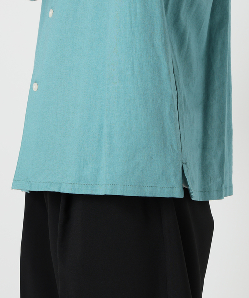 B.C STOCK（ベーセーストック）の「【European Flax / ヨーロピアンフラックス】リネンレーヨン フレンチフロントシャツ（シャツ/ブラウス・メンズ・ホワイト/ブラウン/ネイビー/ライトブルー・LARGE/MEDIUM）」の16枚目の写真