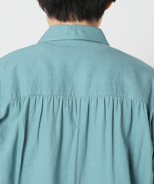 B.C STOCK（ベーセーストック）の「【European Flax / ヨーロピアンフラックス】リネンレーヨン フレンチフロントシャツ（シャツ/ブラウス・メンズ・ホワイト/ブラウン/ネイビー/ライトブルー・LARGE/MEDIUM）」の14枚目の写真