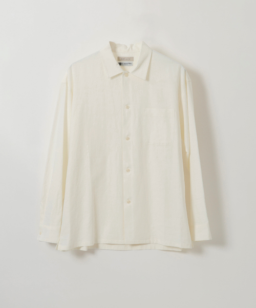 B.C STOCK（ベーセーストック）の「【European Flax / ヨーロピアンフラックス】リネンレーヨン フレンチフロントシャツ（シャツ/ブラウス・メンズ・ホワイト/ブラウン/ネイビー/ライトブルー・LARGE/MEDIUM）」の8枚目の写真