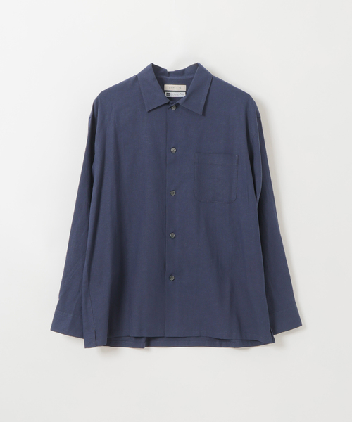 B.C STOCK（ベーセーストック）の「【European Flax / ヨーロピアンフラックス】リネンレーヨン フレンチフロントシャツ（シャツ/ブラウス・メンズ・ホワイト/ブラウン/ネイビー/ライトブルー・LARGE/MEDIUM）」の6枚目の写真