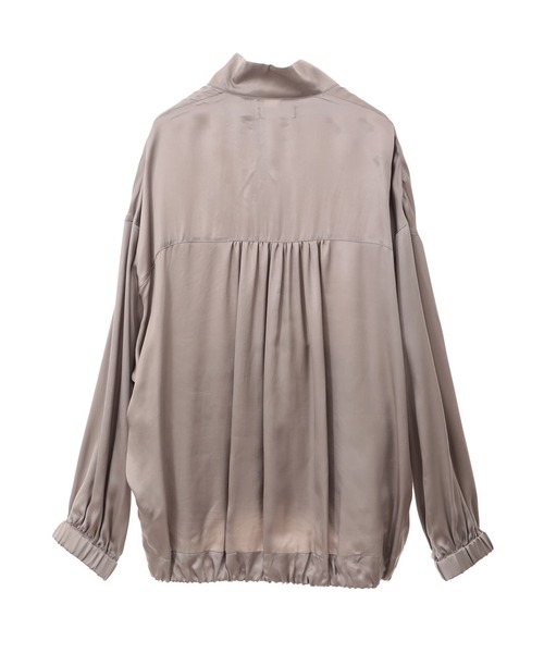 Liesse（リエス）の「サテンジップブルゾン（その他アウター・レディース・チャコールグレー/ベージュ・FREE）」の3枚目の写真