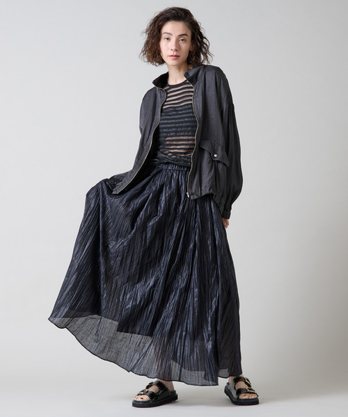 Liesse（リエス）の「サテンジップブルゾン（その他アウター・レディース・チャコールグレー/ベージュ・FREE）」の12枚目の写真