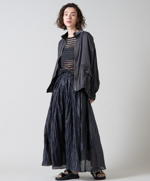 Liesse（リエス）の「サテンジップブルゾン（その他アウター・レディース・チャコールグレー/ベージュ・FREE）」の16枚目の写真